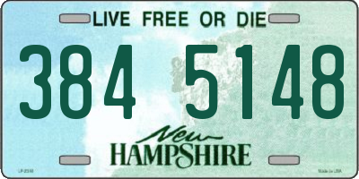 NH license plate 3845148
