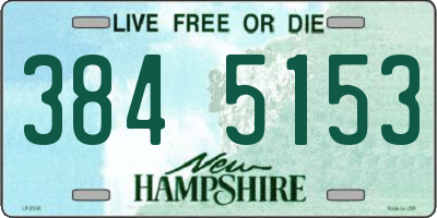 NH license plate 3845153