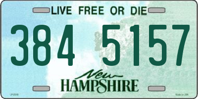 NH license plate 3845157