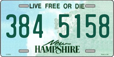 NH license plate 3845158
