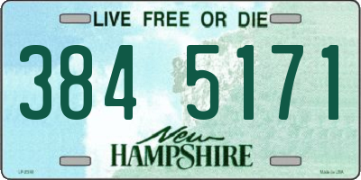 NH license plate 3845171