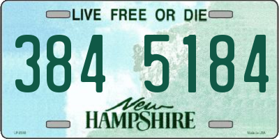 NH license plate 3845184