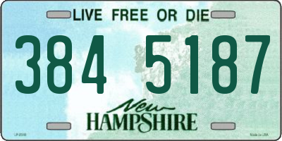 NH license plate 3845187