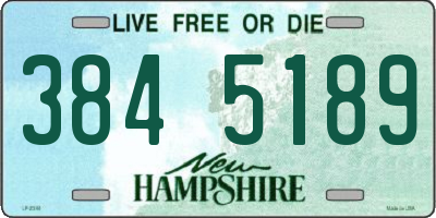 NH license plate 3845189