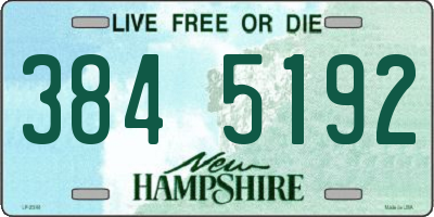 NH license plate 3845192