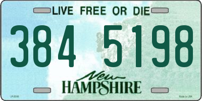 NH license plate 3845198