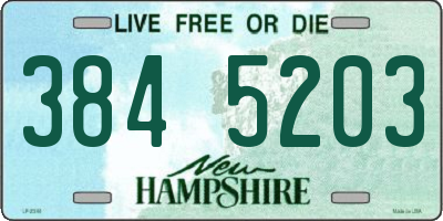 NH license plate 3845203