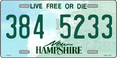 NH license plate 3845233