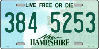 NH license plate 3845253