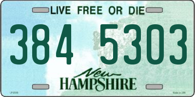 NH license plate 3845303