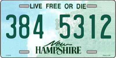 NH license plate 3845312