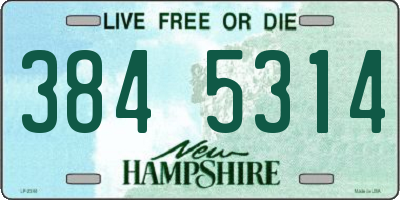 NH license plate 3845314