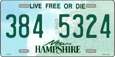 NH license plate 3845324