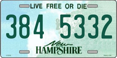 NH license plate 3845332