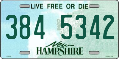 NH license plate 3845342