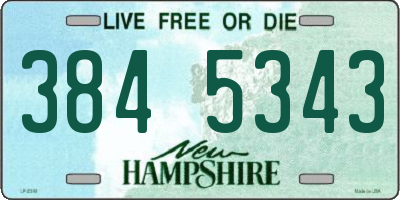 NH license plate 3845343