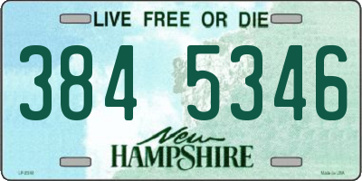 NH license plate 3845346