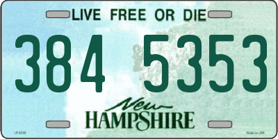 NH license plate 3845353