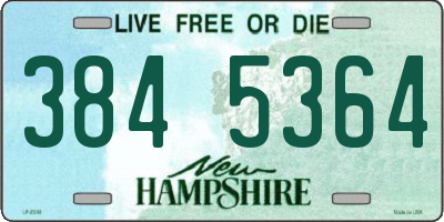 NH license plate 3845364