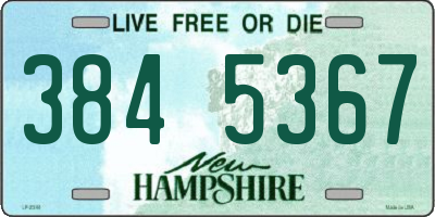 NH license plate 3845367