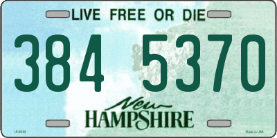 NH license plate 3845370