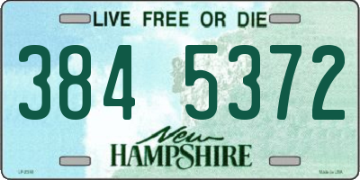 NH license plate 3845372
