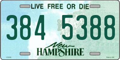 NH license plate 3845388
