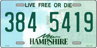 NH license plate 3845419