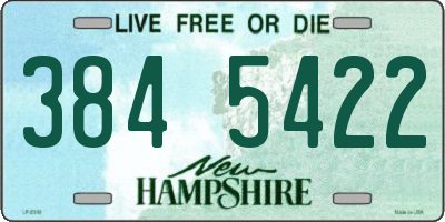 NH license plate 3845422