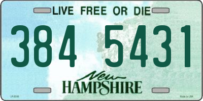 NH license plate 3845431
