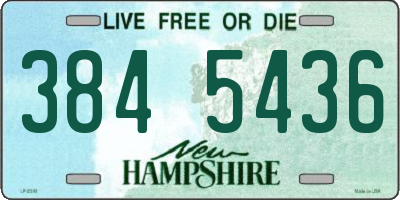 NH license plate 3845436
