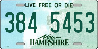 NH license plate 3845453