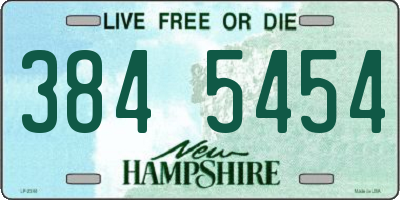 NH license plate 3845454