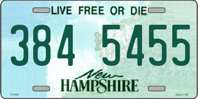 NH license plate 3845455