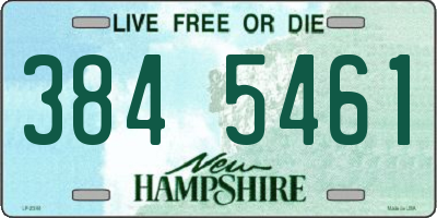 NH license plate 3845461