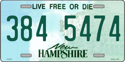 NH license plate 3845474