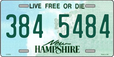 NH license plate 3845484