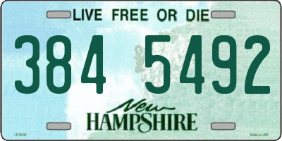 NH license plate 3845492