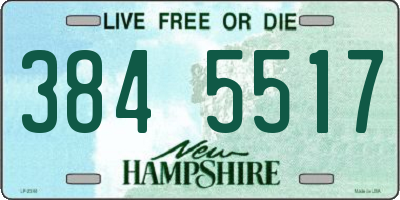 NH license plate 3845517