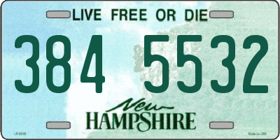 NH license plate 3845532