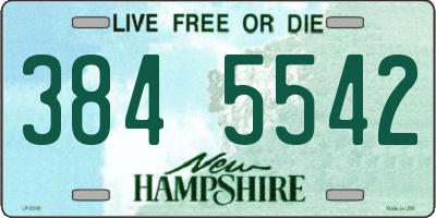NH license plate 3845542