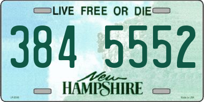 NH license plate 3845552
