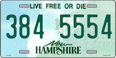 NH license plate 3845554