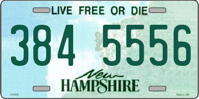 NH license plate 3845556