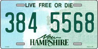 NH license plate 3845568
