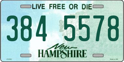 NH license plate 3845578