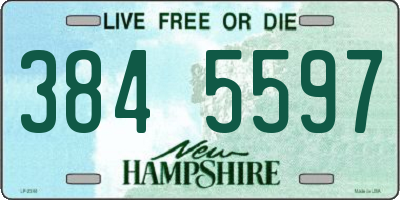 NH license plate 3845597