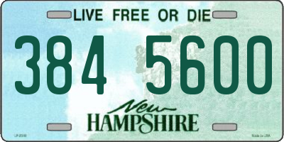 NH license plate 3845600