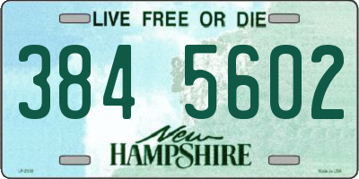 NH license plate 3845602