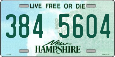 NH license plate 3845604